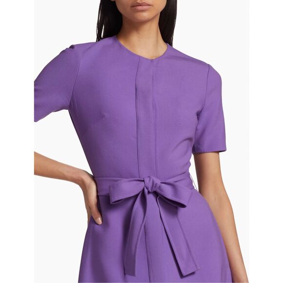 NWT Oscar de la Renta Virgin Wool Midi Dress Purple Size 8 $2590 - Picture 5 of 14